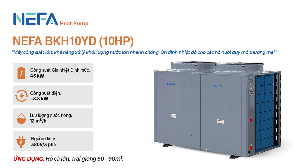 Máy bơm nhiệt cho hồ cá BKH10YD