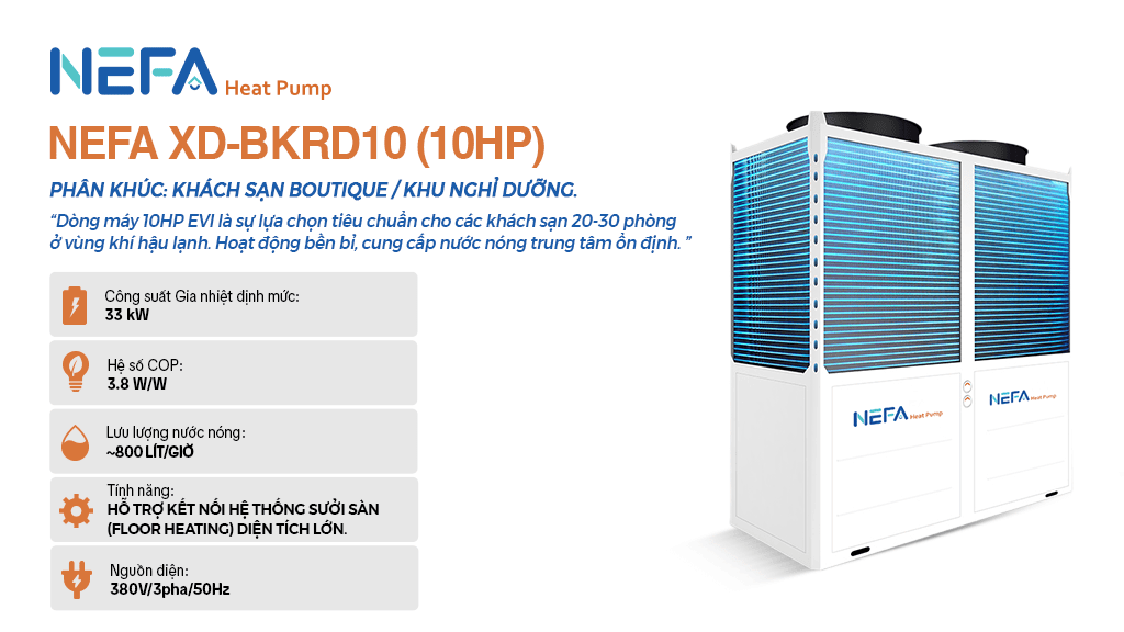 Máy bơm nhiệt XD-BKRD10