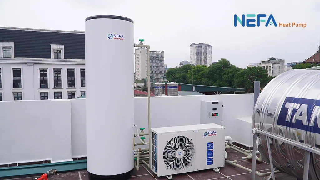 Giới thiệu máy nước nóng trung tâm Heat Pump.