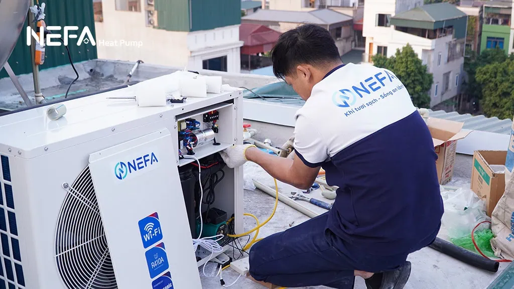 Câu hỏi thường gặp về máy bơm nhiệt kêu to.